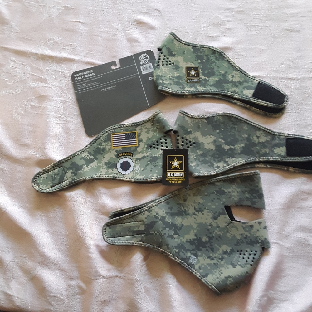 Bundle 4 Face Mask Weather Protection US Army Cameo